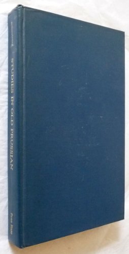 Book Studies In Old Prussian free