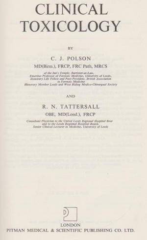 Book Clinical toxicology, free