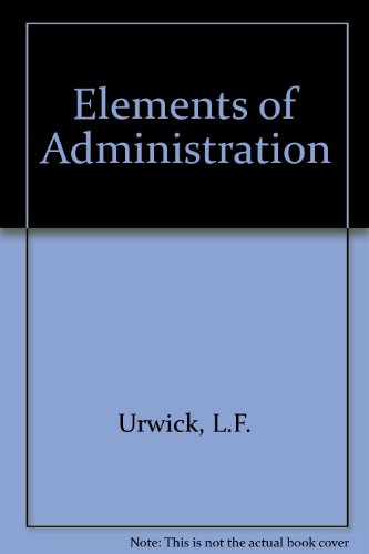 Book Elements of Administration free