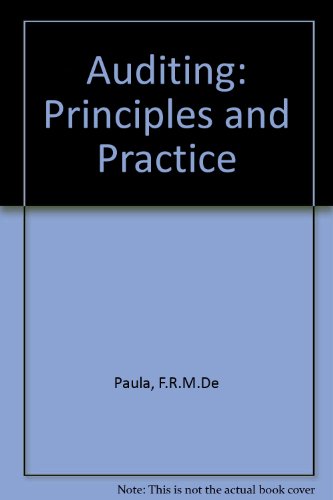 Book Auditing: Principles And Practice free