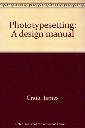 Book Phototypesetting: A design manual free