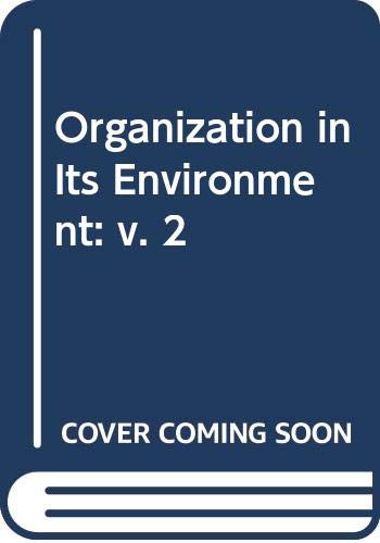 Book Organization in Its Environment: v. 2 free