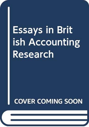 Book Essays In British Accounting Research free