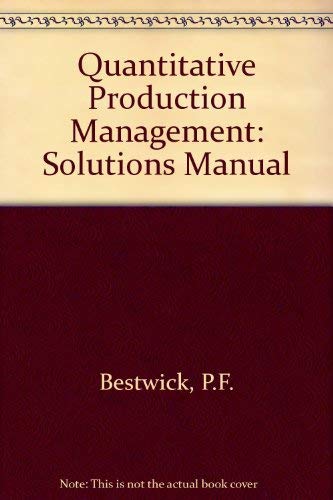 Book Quantitative Production Management free