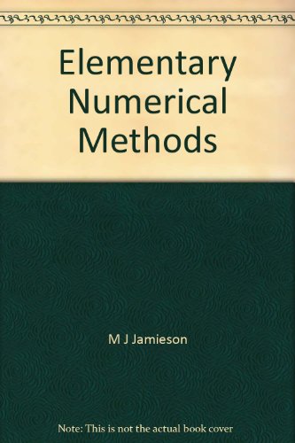 Book Elementary Numerical Methods free