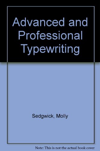 Book Advanced and Professional Typewriting free