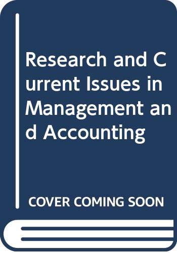 Book Research and current issues in management accounting free