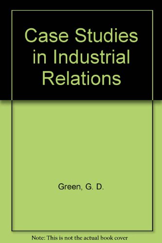 Book Case Studies In Industrial Relations free
