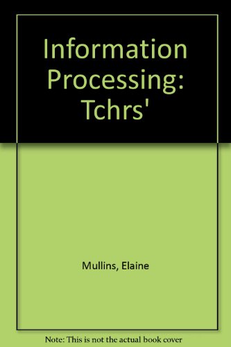 Book Information Processing: Teacher's Book free