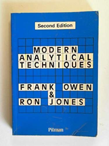Book Modern Analytical Techniques free