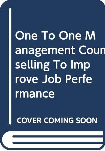Book One to One Management: Counselling to Improve Job Performance free