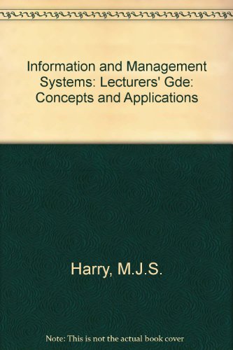 Book Information and Management Systems - Lecturer's Guide: Concepts and Management Systems free