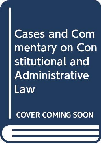 Book Cases And Commentary On Constitutional And Administrative Law free