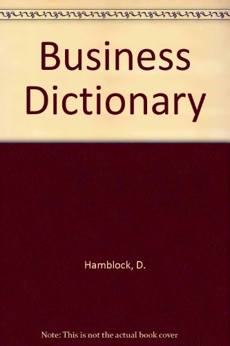 Book Business Dictionary: German - English free