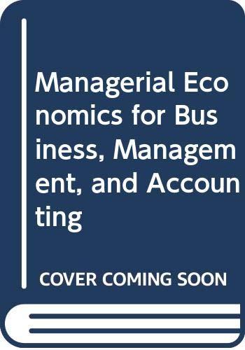 Book Managerial Economics for Business, Management, and Accounting free