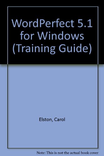 Book WordPerfect 5.1 for Windows (Training Guide) free