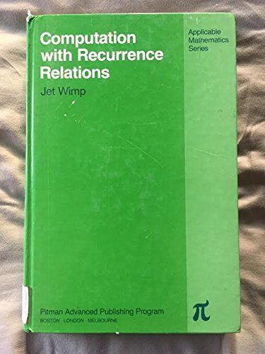 Book Computation with recurrence relations (Applicable mathematics series) free