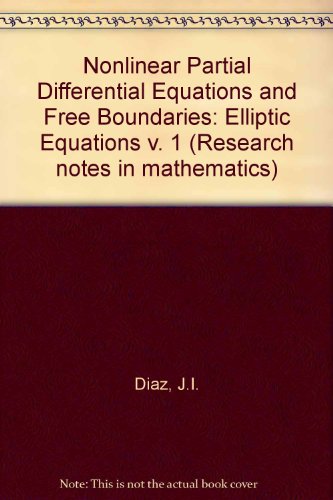 Book Nonlinear partial differential equations and free boundaries (Research notes in mathematics) (v. 1) free