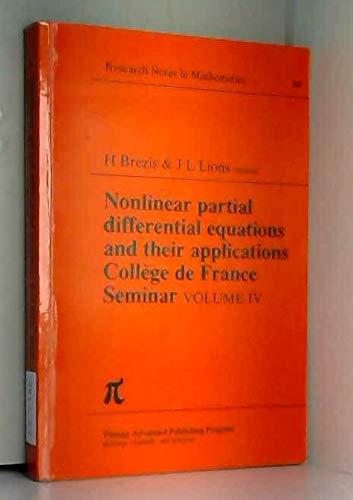 Book Nonlinear Partial Differential Equations & Their Applications: College De France Seminar free