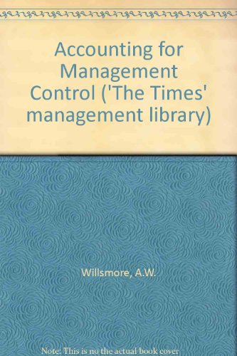 Book Accounting for management control (The Times management library) free