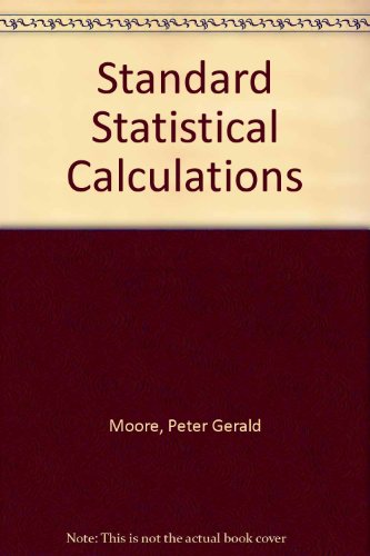 Book Standard Statistical Calculations, free