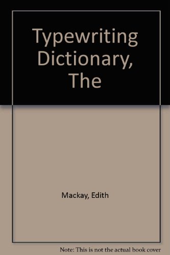 Book The Typewriting Dictionary free