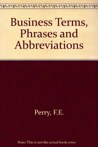 Book Business Terms, Phrases And Abbreviations free