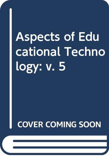 Book Aspects Of Educational Technology: V. 5 free