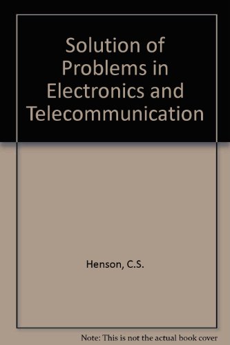 Book Solution of Problems in Electronics and Telecommunications free
