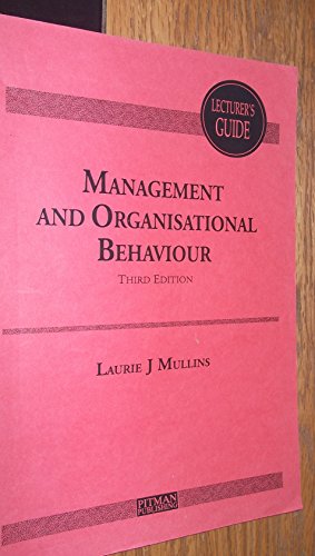 Book Management And Organisational Behaviour Lecturer's Guide free