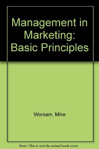 Book Management In Marketing: Basic Principles free