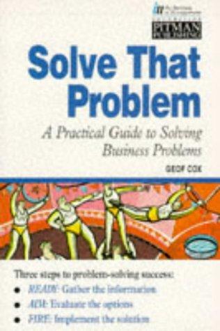 Book A Practical Guide to Solving Business Problems (Institute of Management) free