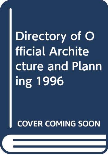Book Directory Of Official Architecture And Planning: 1996 free