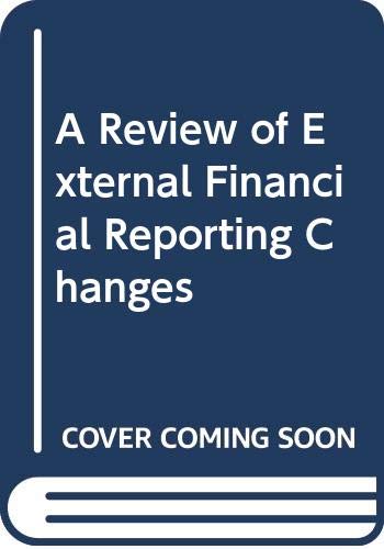 Book A Review of External Financial Reporting Changes (FT Management Briefings) free