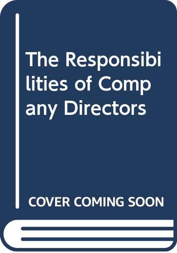 Book "Financial Times" Management Briefings: the Responsibilities of Company Directors (FT Management Briefings) free