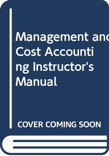 Book Management And Cost Accounting Lecturer's Manual free