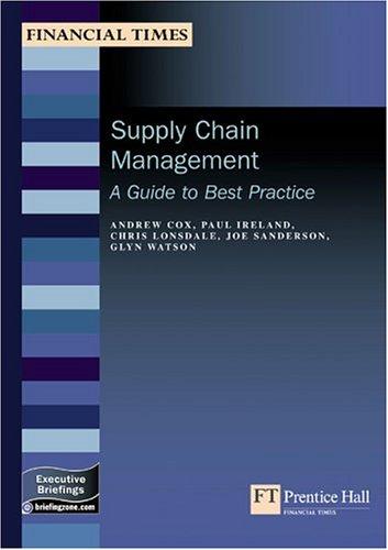 Book Supply Chain Management: A Guide To Best Practice (Management Briefings Executive Series) free