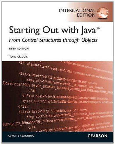 Book Starting Out With Java: From Control Structures Through Objects free
