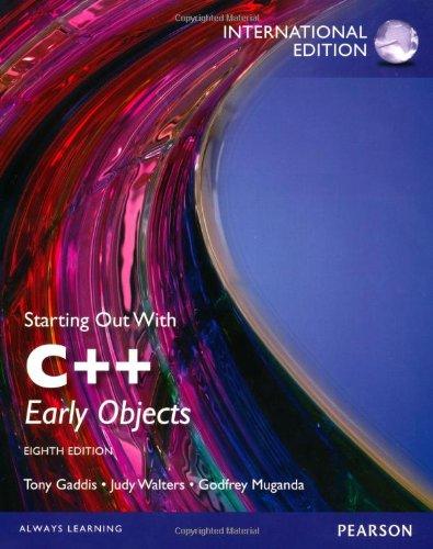 Book Starting Out with C++: Early Objects, International Edition free