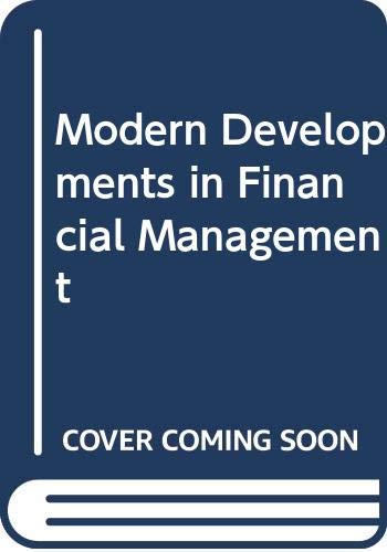 Book Modern Developments in Financial Management free