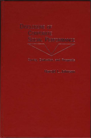 Book Disclosure of Corporate Social Performance: Survey, Evaluation, and Prospects free