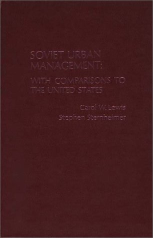 Book Soviet Urban Management: With Comparisons To The United States free