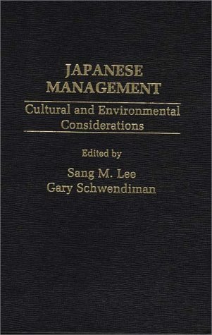 Book Japanese Management: Cultural And Environmental Considerations free