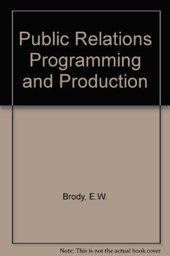 Book Public Relations Programming and Production free