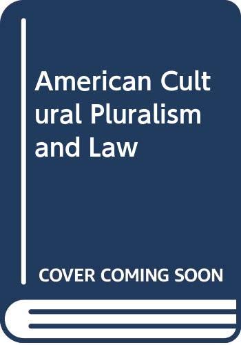 Book American Cultural Pluralism and Law free