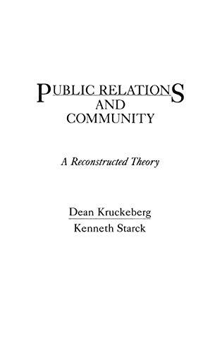 Book Public Relations and Community: A Reconstructed Theory free