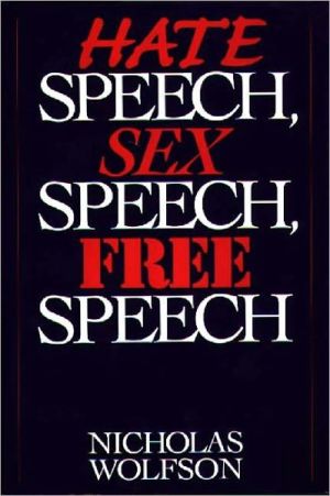 Book Hate Speech, Sex Speech, Free Speech free