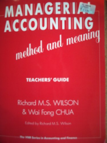 Book Wilson Managrl Acctng Meth Mean Ig: Method And Meaning: Tchrs'.manual free