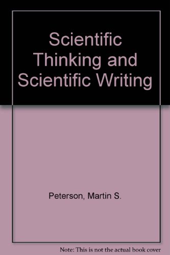 Book Scientific Thinking and Scientific Writing free