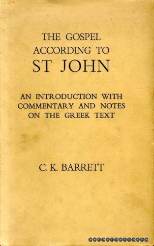 Book The Gospel according to St. John: An introduction with commentary and notes on the Greek text free